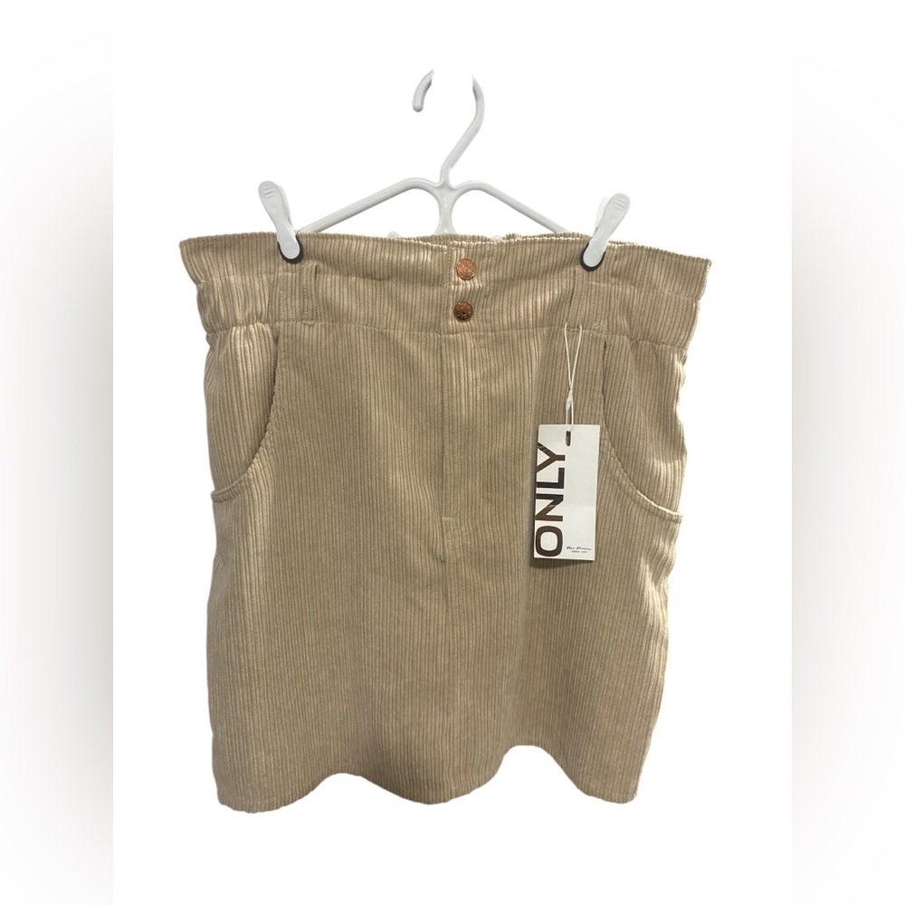 ONLY Beige Corduroy Skirt